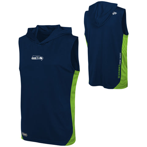 New Era NFL Men's Seattle Seahawks Champions Flair Hooded Muscle T-Shirt, Blue