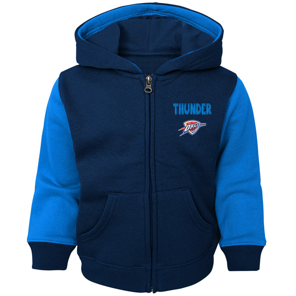 Outerstuff Oklahoma City Thunder NBA Toddler Arena Full Zip Fleece Hoodie, Blue