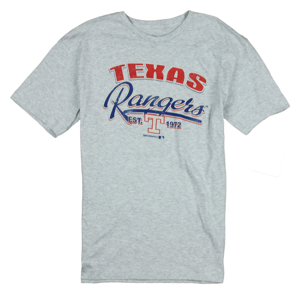 MLB Baseball Youth Boys Texas Rangers Vintage Graphic Tee T-Shirt, Gre –  Fanletic