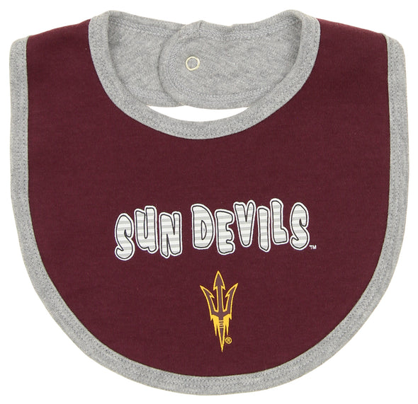 Outerstuff NCAA Newborn Arizona State Sun Devils Fair Catch 3 Piece Bib Set, 0-3M
