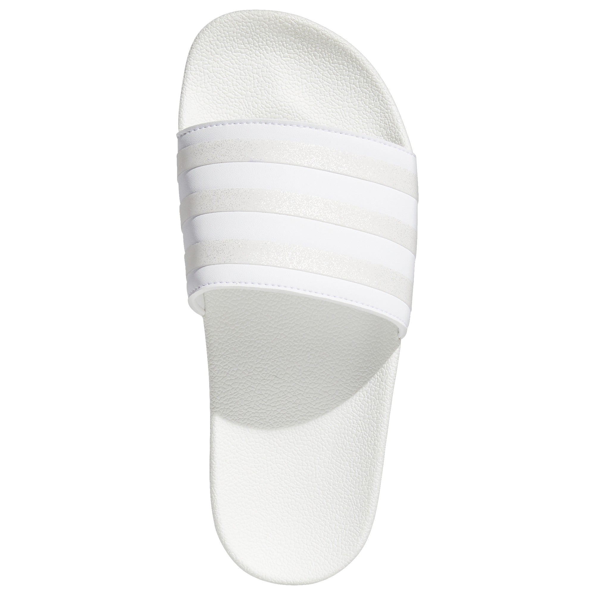adidas Women's Adilette Slides Shoes, Silver/White – Fanletic