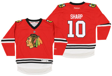 Reebok NHL Hockey Boys Kids Chicago Blackhawks Patrick Sharp #10 Replica Jersey, Red