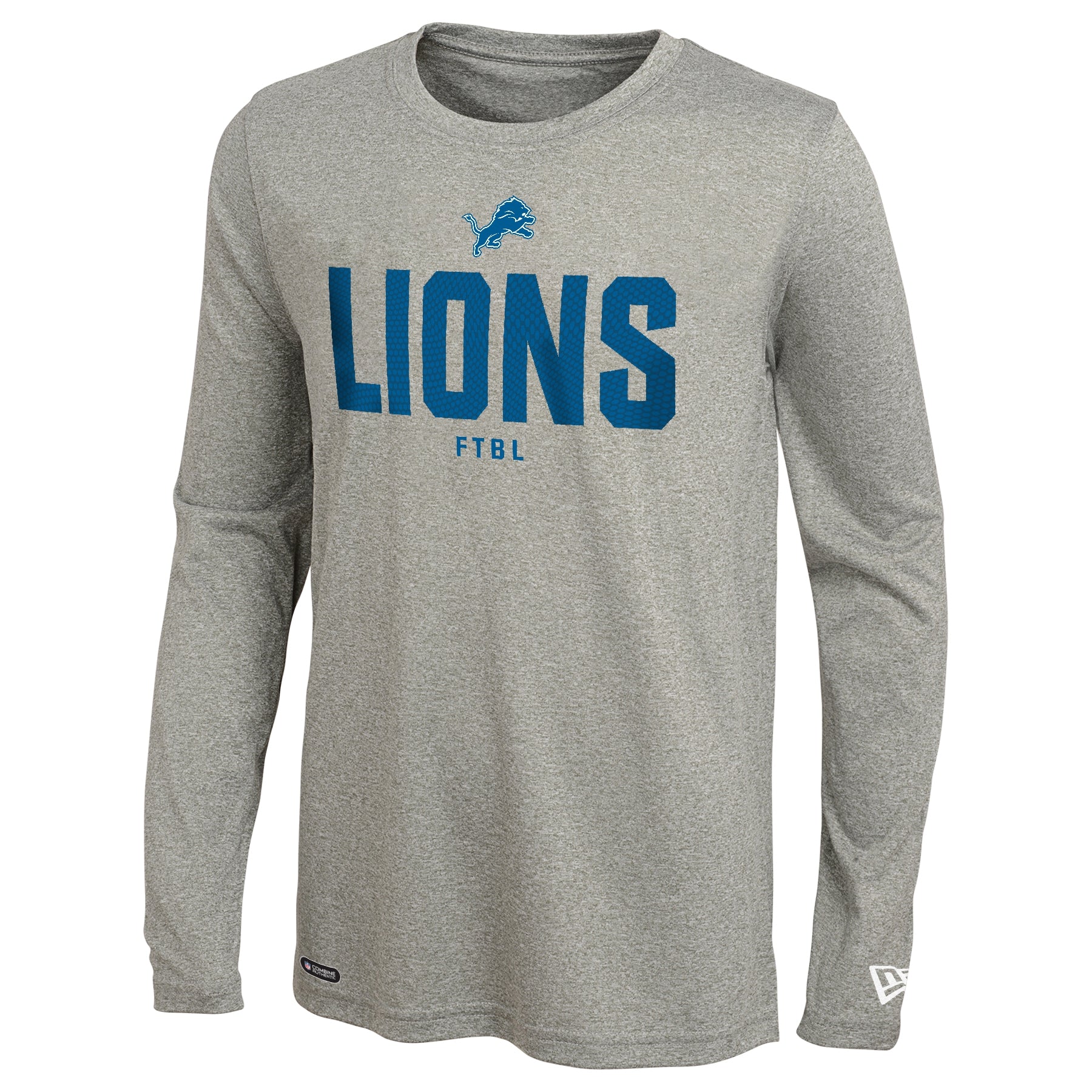 New Era NFL Men's Detroit Lions Dri-Tek Heathered Grey Long Sleeve Tee –  Fanletic