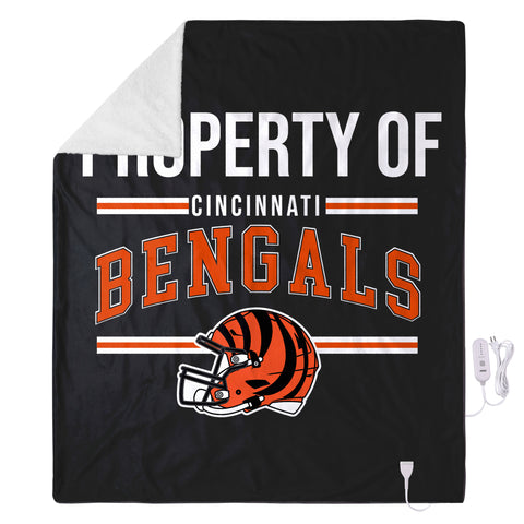 FOCO NFL Cincinnati Bengals Exclusive Heated Throw Blanket, 50"x60"