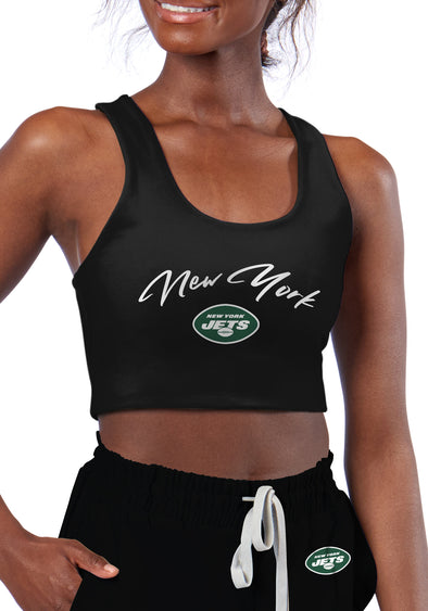 Certo By Northwest NFL Women's New York Jets Collective Reversible Bra, Black