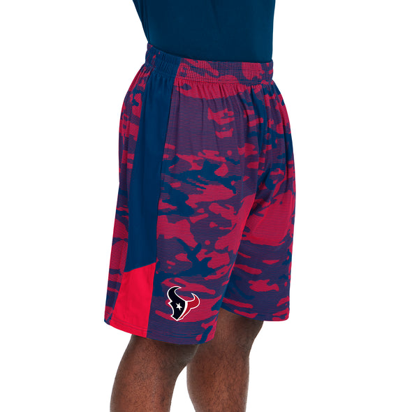 Zubaz Men's NFL Houston Texans Lightweight Shorts with Camo Lines