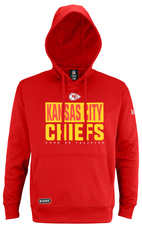 New Era NFL Men's Kansas City Chiefs Split Block Pullover Fleece Hoodie