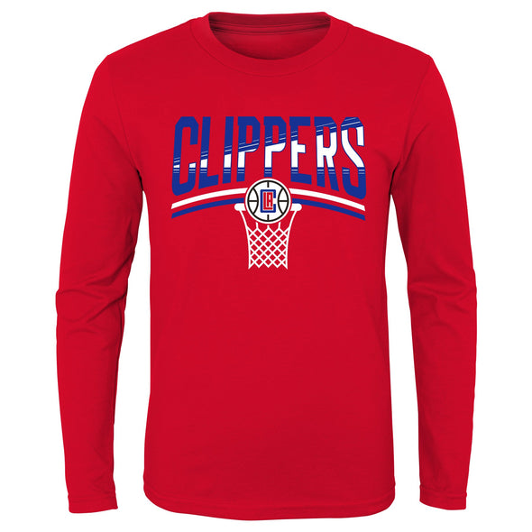 Outerstuff NBA Youth Boys Los Angeles Clippers Hot Shot Long Sleeve Tee
