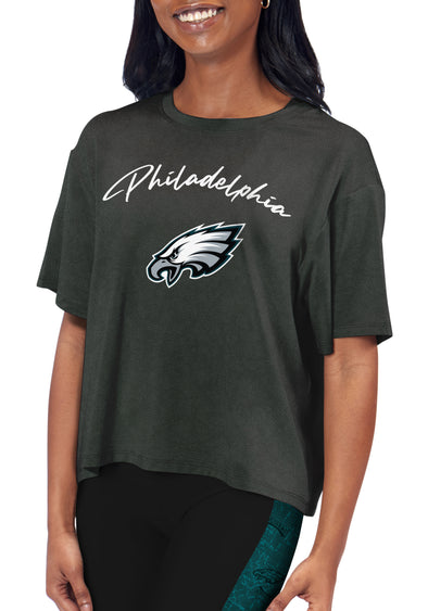Certo By Northwest NFL Women's Philadelphia Eagles Turnout Cropped T-Shirt