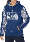 Zubaz NFL Men's Dallas Cowboys Team Color with Zebra Accents Pullover Hoodie