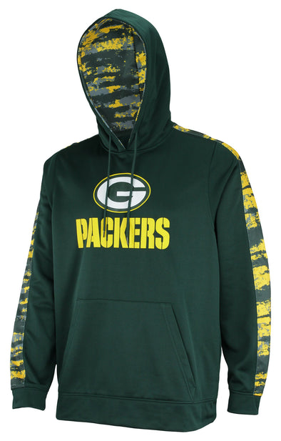 Zubaz NFL Men's Green Bay Packers  Hoodie w/ Oxide Sleeves