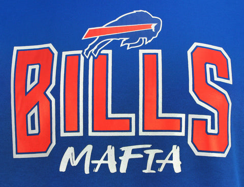 Zubaz NFL Men's Buffalo Bills Mafia Royal Fleece Hoodie With Zebra Print Accents