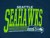 Seattle Seahawks NFL Football Men's Fundamentals Logo T-Shirt Top Tee, Navy