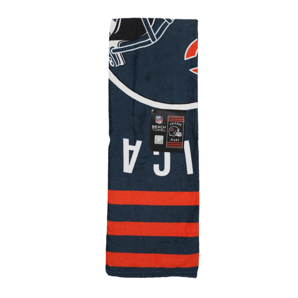 Northwest NFL Chicago Bears "Stripes" Beach Towel, 30" x 60"