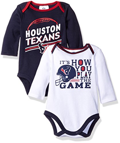 Gerber NFL Infant Houston Texans Long Sleeve Bodysuit (2 Pack)