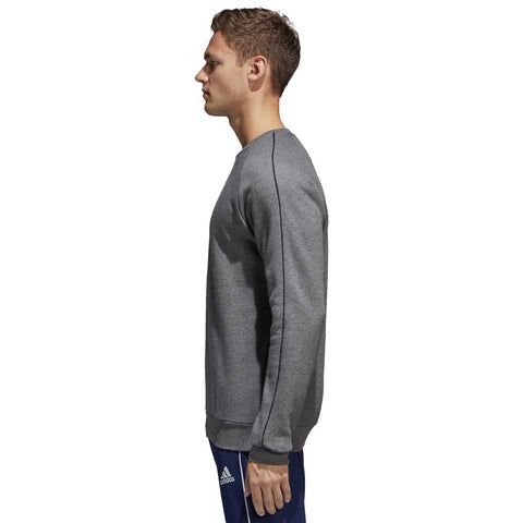 adidas Men's Core 18 Sweatshirt, Dark Grey Heather/Black