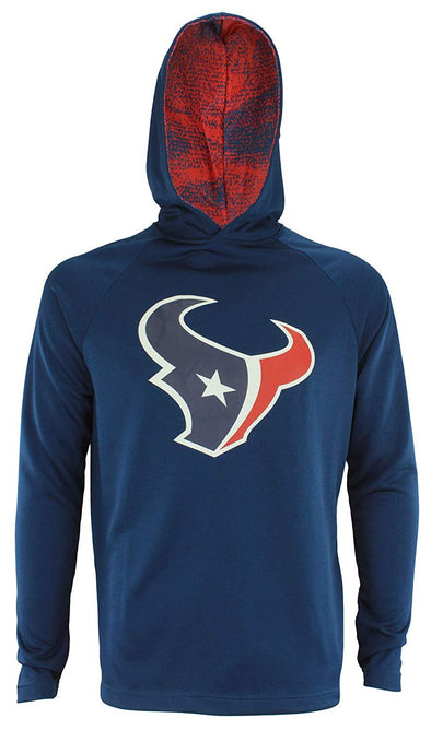 Zubaz NFL Houston Texans Men's Lightweight  French Terry Hoodie