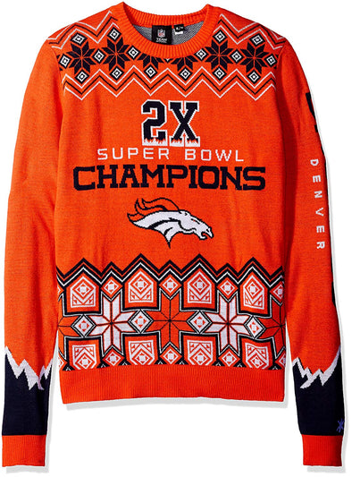 Forever Collectibles NFL Men's Denver Broncos Super Bowl Commemorative Sweater