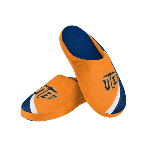 FOCO NCAA Men's UTEP Miners 2022 Big Logo Color Edge Slippers