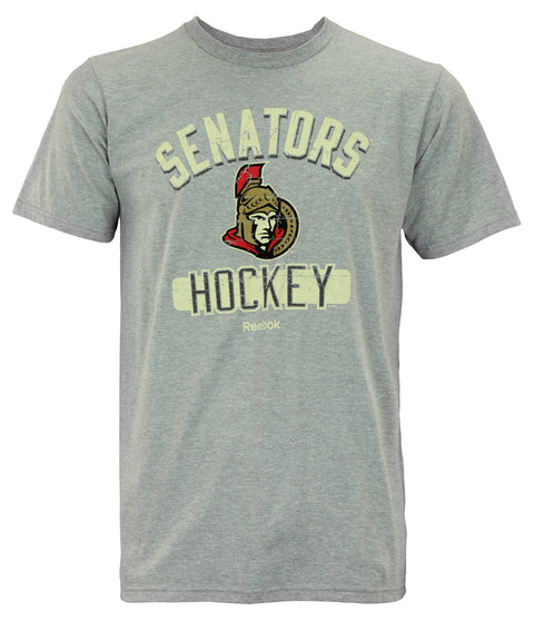 Reebok NHL Men's Ottawa Senators Miracle Short Sleeve Go-To Tee, Grey