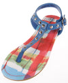 Cherokee Little Girls Freda Slip On Studded Flip Flop Ankle Strap Sandals - 2 Colors