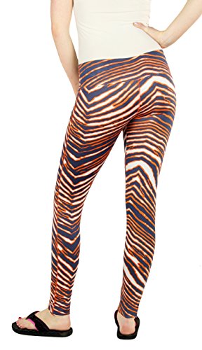 Zubaz MLB Women's Detroit Tigers Team Color Tiger Print Leggings Pants