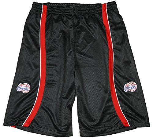 Zipway NBA Men's Big & Tall Los Angeles Clippers Mesh Striped Shorts, Black