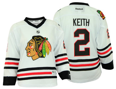 Reebok NHL Chicago Blackhawks Youth Girls Duncan Keith #2 Replica Jersey, White