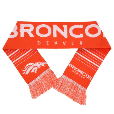 Forever Collectibles NFL Denver Broncos Acrylic Large Wordmark Logo Scarf, Orange