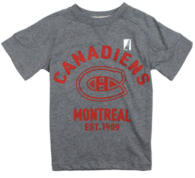 NHL Hockey Youth / Little Kids Montreal Canadiens Sleeve Graphic Tee T-Shirt, Grey