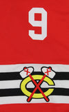 CCM NHL Mens Chicago Blackhawks Bobby Hull #9 Heroes of Hockey Jersey, Red, Small