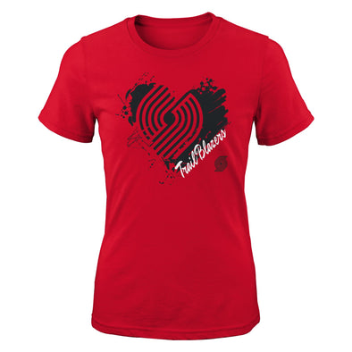 Outerstuff NBA Youth Girls Portland Trail Blazers Signature Heart Short Sleeve Tee