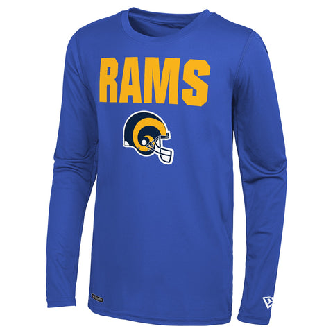 New Era NFL Men's Los Angeles Rams 50 Yard Dri-Tek Long Sleeve Tee