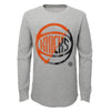 Outerstuff NBA Youth (8-20) New York Knicks Black Out Waffle Knit Thermal Tee Shirt