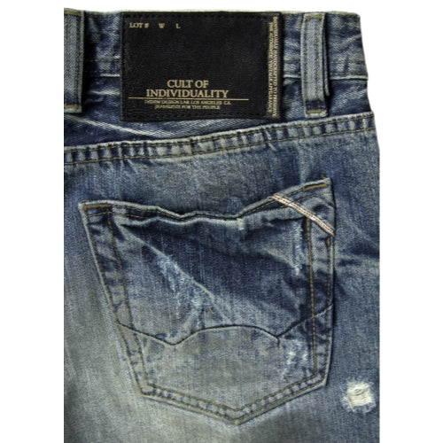 Cult of Individuality Men's Logan Blue Jean Shorts