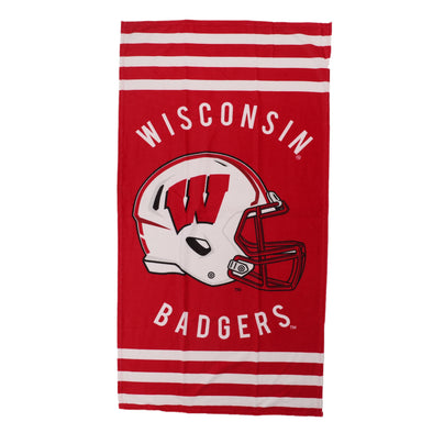 Northwest NCAA Wisconsin Badgers Stripes Beach Towel, 30" x 60"