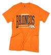 Denver Broncos NFL Football Men's Fundamentals Logo T-Shirt Top Tee, Orange