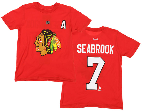 NHL Youth Chicago Blackhawks Brent Seabrook #7 Player Tee, Red