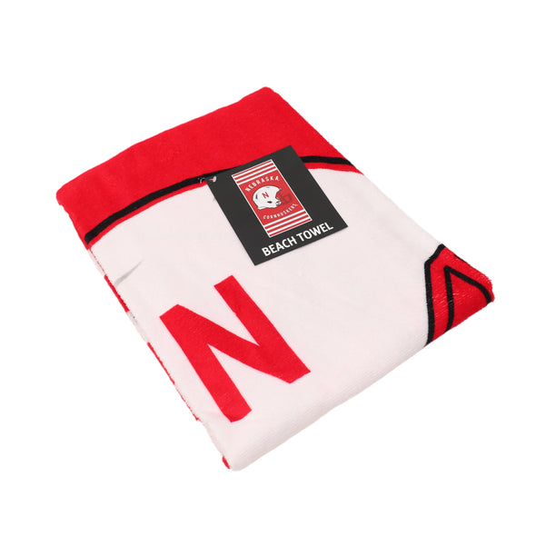 Northwest NCAA Nebraska Cornhuskers "Stripes" Beach Towel, 30" x 60"