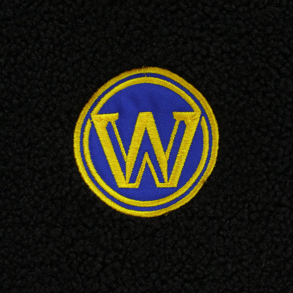 FISLL NBA Men's Golden State Warriors Moto Sherpa Crew Neck Sweatshirt