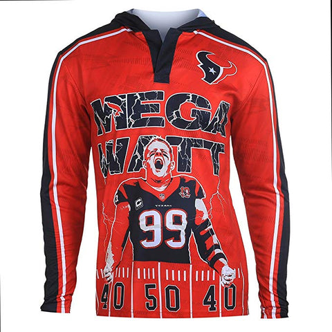 Klew Men's NFL Houston Texans 2015 J.J. Watt #99 Player Hoodie Tee