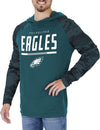 Zubaz Philadelphia Eagles NFL Men's Lightweight Hoodie with Team Camo Sleeves