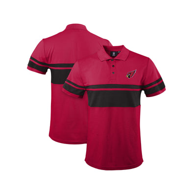 FOCO Men's NFL Arizona Cardinals Stripe Polo Shirt