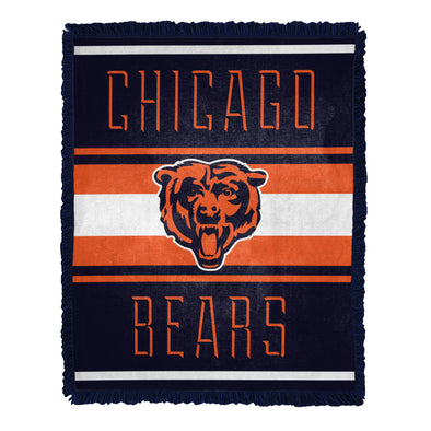 Northwest NFL Chicago Bears Nose Tackle Woven Jacquard Throw Blanket