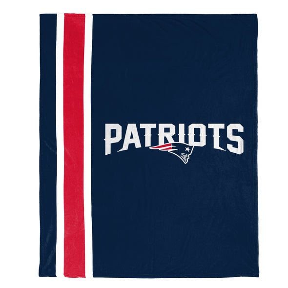 FOCO NFL New England Patriots Plush Soft Micro Raschel Throw Blanket, 50 x 60