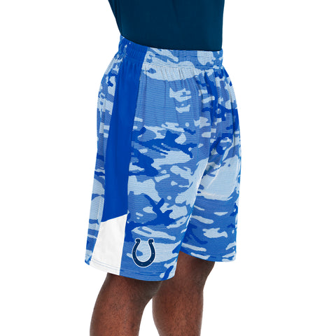 Zubaz Men's NFL Indianapolis Colts Lightweight Shorts with Camo Lines