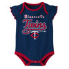Outerstuff MLB Baseball Infants Minnesota Twins 3 pack Creeper Set