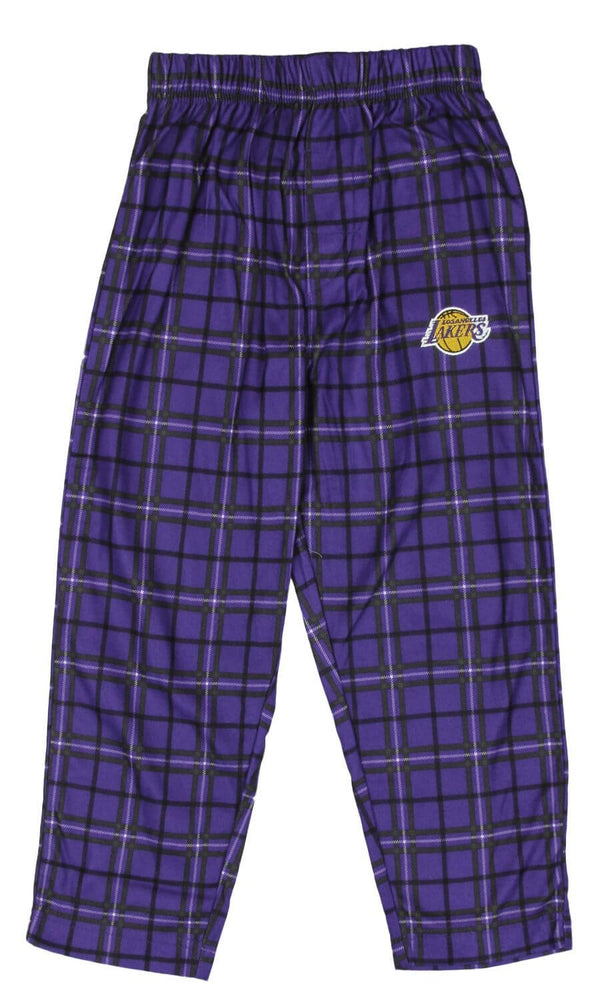 NBA Basketball Kids Los Angeles Lakers Plaid Pajama Pants - Purple