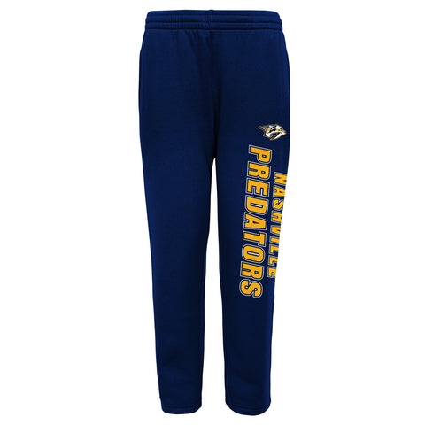 Outerstuff Nashville Predators NHL Boys Youth (8-20) Post Game Fleece Pant, Blue