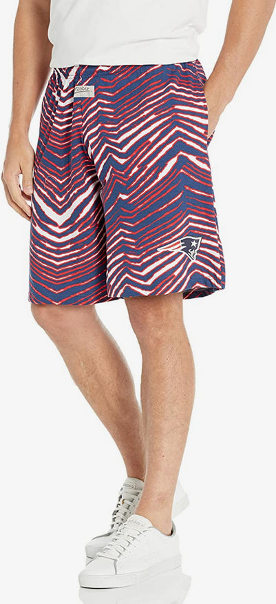 Zubaz NFL Men's Classic Zebra Print Shorts with Team Logo